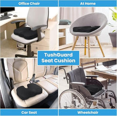 TEKCOOL Cotton Orthopedic Coccyx Cushion For Tailbone Pain Car SeatCushions For Chair Tailbone Pillow For Sitting SeatCushion For Car Driving Seat Sitting Pillow Coccyx Seat Cushion For Chair (Black)'