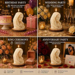 Decorative Fragrance Candle with Raised 3D Ivory Swirl Pillar Artwork | Long Burning Scented Candle for Home Décor, Living Room, Bedroom, Meditation Space, Table Decoration & Gift