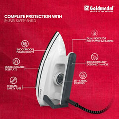 Goldmedal Glide 1100W Dry Iron | Non-stick Weilburger Premium
