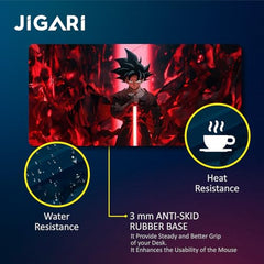 JIGARI Extended Anime Large Mouse Pad (11 x 23 Inch) | Gaming Mousepad for Laptop, Desktop & Keyboard | Smooth Surface | Anti-Slip Rubber Base (Zoro - Sword Master - One Piece (P08))