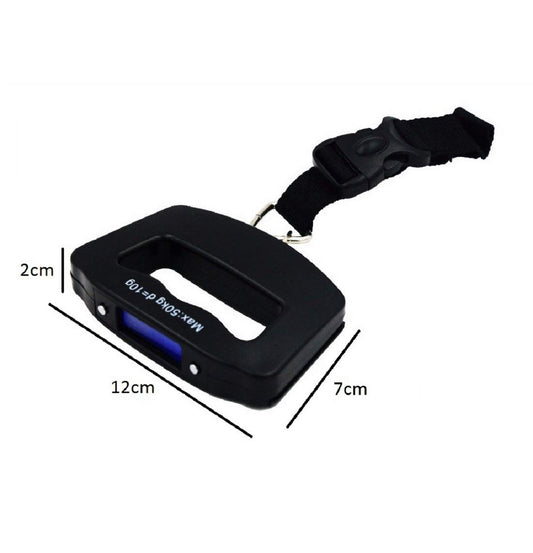 SYGA Hanging Scale Digital Hand Scaler Luggage Scales up to 50 kg with Strap (Black)