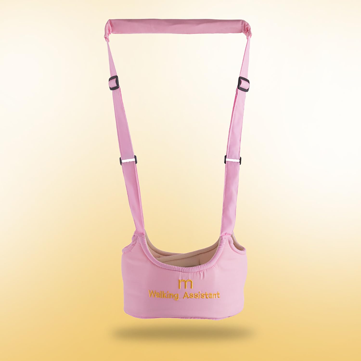 SYGA Handheld Baby Walker with Harness, Adjustable Walking Assistant Helper for Infant Child (Age 6 Months to 24 Months),Stand Up and Learn Walking, Pink