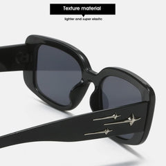 SYGA Women's Square Retro Sunglasses For Adult (Black)