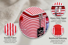VR ATULIT BY CHOOSY 12 Flap Saree Bag | Clothes Storage Bag for Sarees, Blankets | Large Storage Bag for Clothes with Transparent Zip Covers | Foldable Quilted Bag Organizer with Handle for Wardrobe