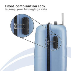 Safari 3Pc Polycarbonate Persia Set-55+65+77 Cms Small, Medium & Large Size (Cabin & Check-in) 8 Wheels Luggage/Speed_Wheel Suitcase/Trolleys (Pearl Blue)