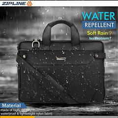 Zipline Laptop bags for men office use | Faux Leather Laptop Bag for Man - Fits 14/15.6/16 inch Laptop, Macbook, Macbook Pro Messenger Bags for Mens (1-Tan Bag)