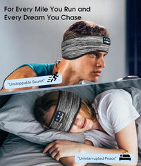 MUSICOZY Sleep Headphones Bluetooth Headband Headphones for Side Sleepers | Sleeping Headbands Wireless Sports Earphones Sweat Resistant Earbuds for Workout Running Cool Gadgets Unique Gifts for Women