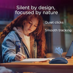 Lenovo Yoga Bluetooth Silent Mouse, 3 Level DPI Adjustment, 36 Month Battery Life, Bluetooth 5.3, 3 Device Paring, Whisper Quiet, Programmable Buttons, Smooth Finish, Luna Grey