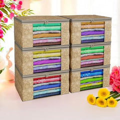 Kuber Industries Clothes Organizer For Wardrobe (Pack of 3 Each) 2-in-1 Combo Storage Organizer For Saree and Blouse - Dress Organizer For Wardrobe - Saree Covers With Zip (Maroon)