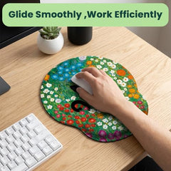 ZORBES® Mouse Pad with Wrist Support, Funny Cat Ergonomic Mouse Pad | I'm Fine Motivational Memo Design, Soft Gel Rest, Non-Slip Mouse Mat for Office Home