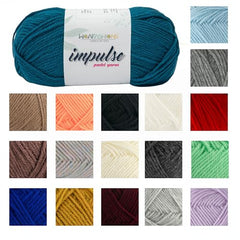 WOAFASHIONS - World of Arts Impulse Hand Knitting & Crochet Yarn, Premium Acrylic, 4 : Medium (Anchor Grey) (100gms / 3.5oz / 200mtr / 218yds)