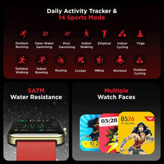 boAt Ultima Regal w/ 2.01”(5.10 cm) Crystal-Clear AMOLED Display, 1000 NITS Brightness,Premium Metal Body, Functional Crown, 100+ Sports Modes, Fitness Smart Watch for Men & Women (Steel Black)