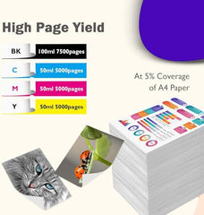 CANOFF BTD6000BK Refill Ink Compatible for Brother DCP-T300 T310W T500W T520W T220 T700W T420W T425W T426W T428W T720DW T725DW T820DW T810W Printers (100ml Black Bottle (Pack of 5))