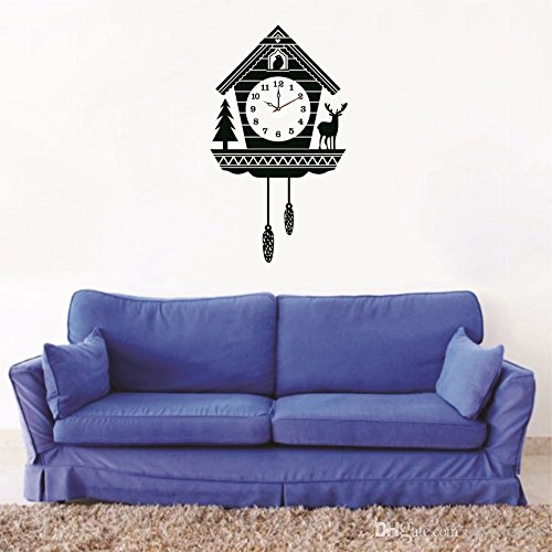 SYGA Vinyl Abstract Wall Sticker, 18.89 x 0.03 x 31.88 Inches, Black