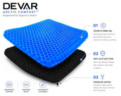 DEVAR Silicone Gel Seat Cushion, Rectangular