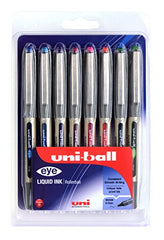 uni-ball Eye UB157 0.7 mm Roller Ball Pens, Black Ink, Pack of 3