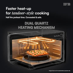 IFB 30L Convection Microwave Oven with 360 Degree Motorized Rotisserie 101 Auto Cook Menus (30BRC2, Black, Auto Defrost, Grill Mode, Combi-Cook Modes, 10 Power Levels)