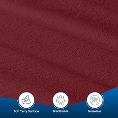 9villa 100% Waterproof Premium Cotton Feel Mattress Protector King Size | Ultra Soft Breathable & Hypoallergenic Fitted Bed Protector Terry Cover | Fits Upto 10 Inches (Navy Blue, 72 x 78 (6x6.5 Feet)