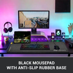 Ant Esports MP320S - Speed Gaming Mouse Pad-XL-Extended Large with Stitched Edges, Waterproof Non-Slip Base for Gaming & Office – Black