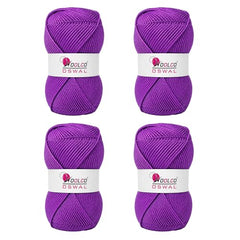 Woolco Oswal Brilon Acrylic Hand Knitting Yarn Balls Pack of 4 (50g Each) -Soft Wool Yarn for Knitting, Craft, DIY Projects, Sweaters, Scarves, Multicolor Wool Thread for Home Use (Off White)