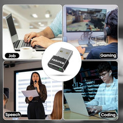 Sounce USB Mouse Jiggler & Auto Clicker | Undetectable Cursor Shaker & Vibration Device | Plug & Play | 1 Click/Sec in Auto Clicker Mode | Compatible with Windows & Linux | Black