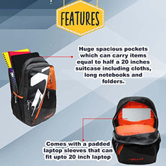 F Gear Colorado Nvy ylw 39L Large Casual backpack with Organizer Bottle compartment Water resistant lightweight, Gifts for Men Women Boys Girls Adults, College/School/Tuition/Travel Bag
