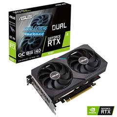 ASUS Dual NVIDIA Geforce RTX 3050 6GB OC Edition Gaming Graphics Card-pci_e_x16 4.0, 6GB GDDR6 Memory, HDMI 2.1, Displayport 1.4A, 2-Slot Design, Axial-Tech Fan Design, 0Db Technology, Steel Bracket