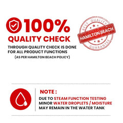 Hamilton Beach Helios, No burn with Isense, 3-in-1 Iron, 120g Turbo Steam | 120g Turbo Steam, 30g Continous Steam, Steam Iron for Clothes, No Fabric Selector
