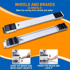 Heavy-Duty Adjustable Stand with Locking Casters for Fridge & Washer