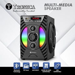 TRONICA Enjoy V2 30W Bluetooth Home Theater Speaker | Wooden Multimedia System for TV, Mobile, Laptop | Supports USB, AUX, FM, Remote & LED Display | Bass Cinematic Sound for Movies, Music & Gaming