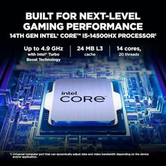 HP Smartchoice Victus, 14th Gen Intel Core i5-14450HX, 6GB RTX 3050, 24GB DDR5(Upgradeable) 512GB SSD, 144Hz, 300 nits, 15.6''/39.6cm, Win11, Office 24, Mica Silver, 2.3kg, fa2303/15tx, Gaming Laptop