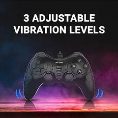 Ant Esports GP115 Wired Gamepad for PC,Laptop,PS3,Android TV &Media Box|USB Gaming Controller with Turbo Function|XInput DInput Support|Dual Analog Sticks|Plug & Play|Steam Compatible|Gamepad-Black