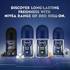 Nivea Woody Fresh Active Roll On For Men, Anti-Perspirant, 50 Ml & Men Body Wash, Deep Impact, 3 In 1 Shower Gel For Body, Face & Hair, With Microfine Clay, 250 Ml