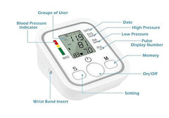 Automatic Digital Blood Pressure Monitor for Upper Arm, Large LCD Display, One-Touch Operation, Irregular Heartbeat Detection, Memory Function, Adjustable Cuff (22–32 cm) for Home Use