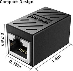 FEDUS RJ45 Coupler Cat7, Cat6, Cat5e - 8P8C Inline LAN Ethernet Extender Adapter - ADSL Extension Jointer for Extending Cables - Female to Female Connector (Pack of 20)