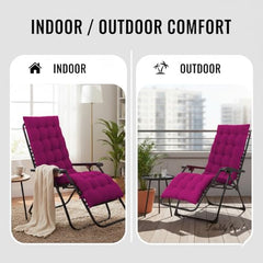 DADDY COOL Multipurpose Extra Long Rocking Chair Cushion for Outdoor and Indoor/Chair pad for Home & Office Chair Filling 18 x 50 Inch Pack of 1 Dark Green (Only Cushion)