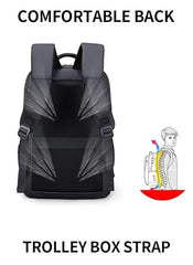 TRUE HUMAN® EMPEROR Premium HardShell Weekender Backpack 15.6 inch Padded USB Charging Port Laptop Office Travel College Business Bag Adjustable Shoulder Straps Daily Purpose for Men women Boys Girls