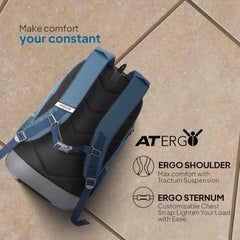 American Tourister Bowie The Outdoor Backpack In Teal - 35 Litre Capacity, 17" 5 Compartment Laptop Backpack Compartment, External Bottle Holder, And Shoe Compartment And, Green