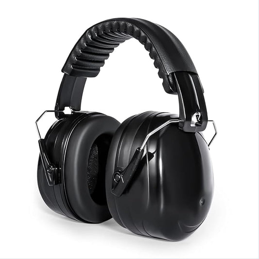 SYGA Children's Noise Reduction Reading Earmuffs, Head-Mounted Soundproof Earmuffs for Studying and Concentration (Black)