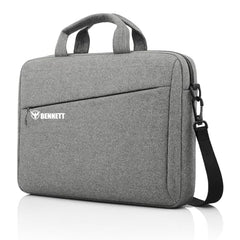 Bennett™ Mystic Unisex Adult Men's Laptop Bag 15.6 inch Side Shoulder Briefcase Satchel Messenger Business Bags for Men & Women Front Pocket for Laptop Accessories - Black (6 Month Warranty)