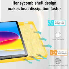 Robustrion Cover for iPad 11th Generation (A16) / 10th Gen Cover Case with [Right Side Pencil Holder] [Auto Sleep Wake] [Soft Back] (2022/2025), Case for iPad 11th 11"/ 10th 10.9" - Yellow