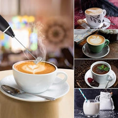 PEAKTASTE Electric Milk Frother Wand for Coffee, Latte & Matcha