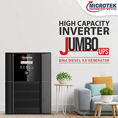 Microtek Jumbo UPS JM SW 5500+/48V Pure Sine Wave Inverter, 5.2KVA/4160W, DSC Technology, Home/Office/Shop Use, Compatible with Lithium-Ion, Tubular, Flat Plate & SMF Batteries, 3-Year Warranty