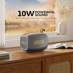 UBON Yodha SP-42, 10 watt Portable Bluetooth Speaker, 10 Hours Long Playtime, RGB Lights, Multiple Connectivity Wireless Party Speaker (Black)
