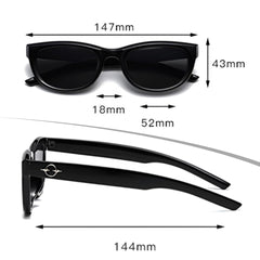SYGA Style Retro Cat-Eye Sunglasses For Women, Anti-UV Sunglasses Women's Personality Glasses (Black)