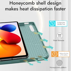 Robustrion Cover for Redmi Pad 2 Pro 12.1 inch Cover Case with Pencil Holder, Trifold Cover Case for Redmi Pad 2 Pro 5G Tablet Cover [Auto Sleep Wake Support] - Black