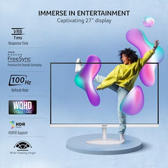 Acer SA272U P1 27 Inch WQHD 2560×1440 IPS Monitor|144Hz Refresh Rate | 1ms VRB | HDR10 | AMD FreeSync | 1 x HDMI (2.0) + 1 x DisplayPort (1.4) | Built-in Speakers | Ultra-Slim 7.2mm Design | Eye Care