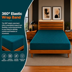 La Verne 100% Waterproof Premium Cotton Feel Mattress Protector Queen Size 78 x 60 Inches | Breathable and Hypoallergenic Ultra Soft Fitted Bed Protector Cover