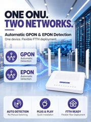 UBIQCOM UB5021GV XPON ONT Optical Network Terminal, 1GE + 1 POTS, GPON Fiber Broadband Modem with VoIP Voice Support, SC/UPC Connector, FTTH ONT for Home & SOHO Users