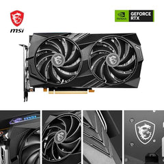 MSI GeForce RTX 4060 Ventus 2X Black 8G OC 8GB GDDR6 128-bit Gaming Graphic Card